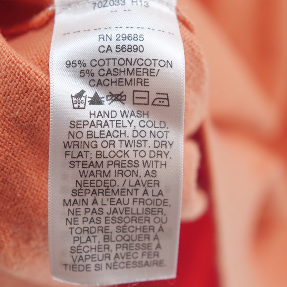 Pendleton Orange Mens V Neck Knit Pullover‎ Sweater Size Medium - Picture 4 of 7